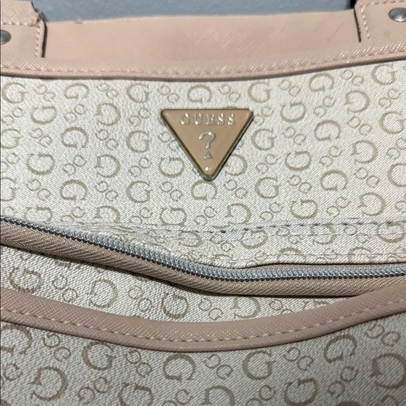 Guess Cream and Pink Women's Bag - Picture 2 of 8